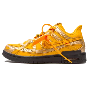 Off-White x Nike Air Rubber Dunk 'University Gold'